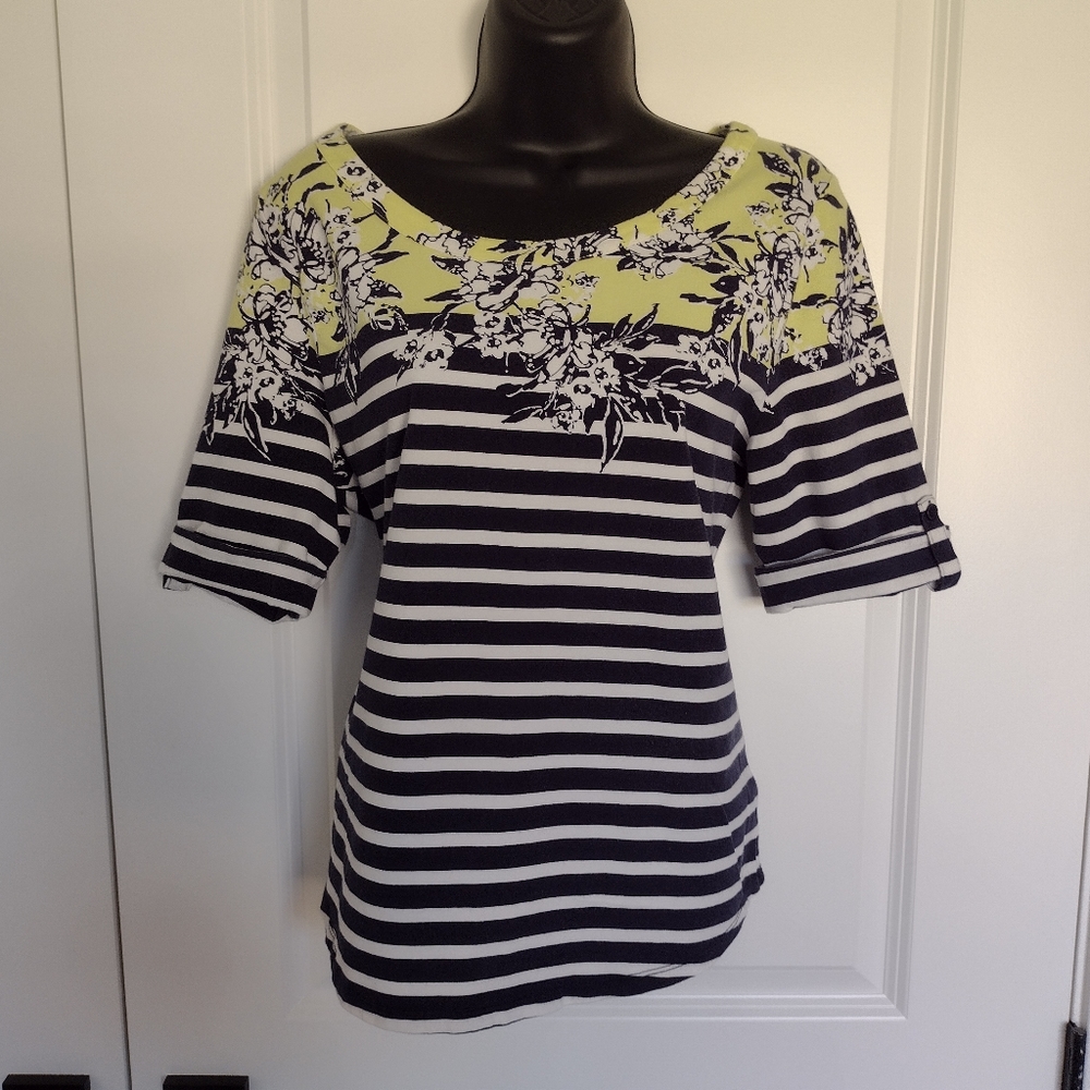 Talbot's Misses rolled sleeve top L